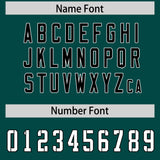 Custom Midnight Green Black Side Stripe Pattern Authentic Football Jersey