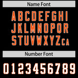 Custom Black Orange Side Stripe Pattern Authentic Football Jersey