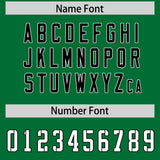 Custom Kelly Green Black Side Stripe Pattern Authentic Football Jersey