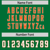 Custom Kelly Green Orange Side Stripe Pattern Authentic Football Jersey