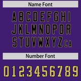 Custom Purple Black Side Stripe Pattern Authentic Football Jersey