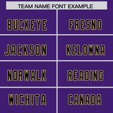 Custom Purple Black Side Stripe Pattern Authentic Football Jersey