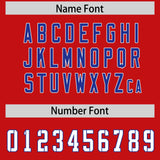 Custom Red Royal Side Stripe Pattern Authentic Football Jersey