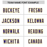 Custom White Royal Side Stripe Pattern Authentic Football Jersey