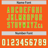 Custom Orange Neon Green Side Stripe Pattern Authentic Football Jersey