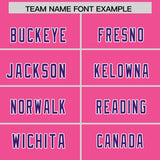 Custom Pink Purple Side Stripe Pattern Authentic Football Jersey