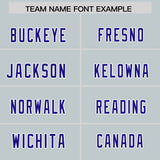 Custom Silver Royal Side Stripe Pattern Authentic Football Jersey