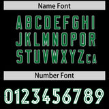 Custom Black Kelly Green Side Stripe Pattern Authentic Football Jersey