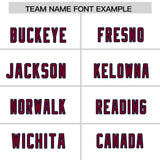 Custom White Crimson Side Stripe Pattern Authentic Football Jersey