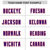 Custom White Royal Side Stripe Pattern Authentic Football Jersey