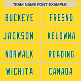 Custom Gold Kelly Green Side Stripe Pattern Authentic Football Jersey