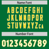 Custom Kelly Green Gold Side Stripe Pattern Authentic Football Jersey