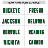 Custom White Kelly Green Side Stripe Pattern Authentic Football Jersey