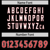 Custom Black Red Side Stripe Pattern Authentic Football Jersey