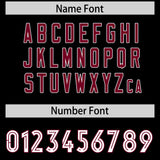 Custom Black Crimson Side Stripe Pattern Authentic Football Jersey