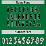 Custom Kelly Green Black Side Stripe Pattern Authentic Football Jersey