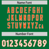 Custom Kelly Green Orange Side Stripe Pattern Authentic Football Jersey