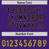 Custom Purple Black Side Stripe Pattern Authentic Football Jersey