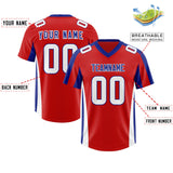 Custom Red Royal Side Stripe Pattern Authentic Football Jersey