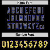 Custom Black Royal Side Stripe Pattern Authentic Football Jersey