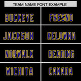 Custom Black Royal Side Stripe Pattern Authentic Football Jersey