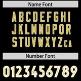 Custom Black Old Gold Side Stripe Pattern Authentic Football Jersey