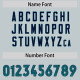 Custom Silver Navy Side Stripe Pattern Authentic Football Jersey