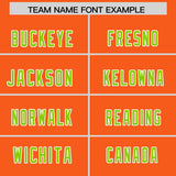Custom Orange Neon Green Side Stripe Pattern Authentic Football Jersey