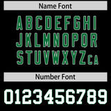 Custom Black Kelly Green Side Stripe Pattern Authentic Football Jersey