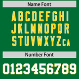 Custom Kelly Green Gold Side Stripe Pattern Authentic Football Jersey