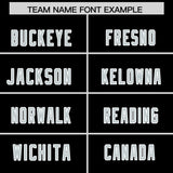 Custom Black Silver Side Stripe Pattern Authentic Football Jersey