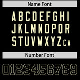 Custom Black Cream Side Stripe Pattern Authentic Football Jersey