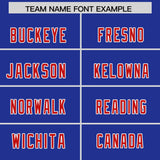 Custom Royal Red Side Stripe Pattern Authentic Football Jersey