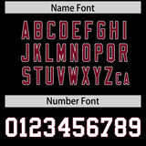 Custom Black Crimson Side Stripe Pattern Authentic Football Jersey