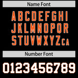 Custom Black Orange Side Stripe Pattern Authentic Football Jersey