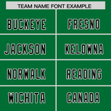 Custom Kelly Green Black Side Stripe Pattern Authentic Football Jersey