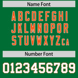 Custom Kelly Green Orange Side Stripe Pattern Authentic Football Jersey