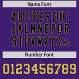 Custom Purple Black Side Stripe Pattern Authentic Football Jersey