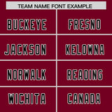 Custom Crimson Black Side Stripe Pattern Authentic Football Jersey