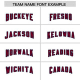 Custom White Crimson Side Stripe Pattern Authentic Football Jersey