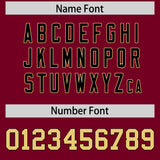 Custom Crimson Black Side Stripe Pattern Authentic Football Jersey