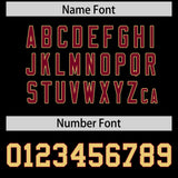 Custom Black Crimson Side Stripe Pattern Authentic Football Jersey