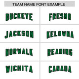 Custom White Kelly Green Side Stripe Pattern Authentic Football Jersey
