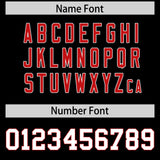 Custom Black Red Side Stripe Pattern Authentic Football Jersey