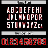 Custom Black Red Side Stripe Pattern Authentic Football Jersey