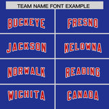 Custom Royal Red Side Stripe Pattern Authentic Football Jersey