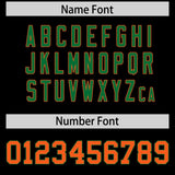 Custom Black Kelly Green Side Stripe Pattern Authentic Football Jersey