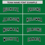 Custom Kelly Green Black Side Stripe Pattern Authentic Football Jersey