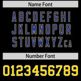 Custom Black Royal Side Stripe Pattern Authentic Football Jersey