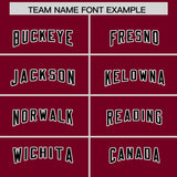 Custom Crimson Black Side Stripe Pattern Authentic Football Jersey
